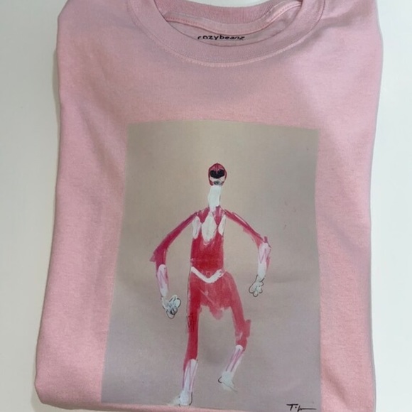 Art on Fabric Pink Power Ranger Tee - Picture 5 of 8